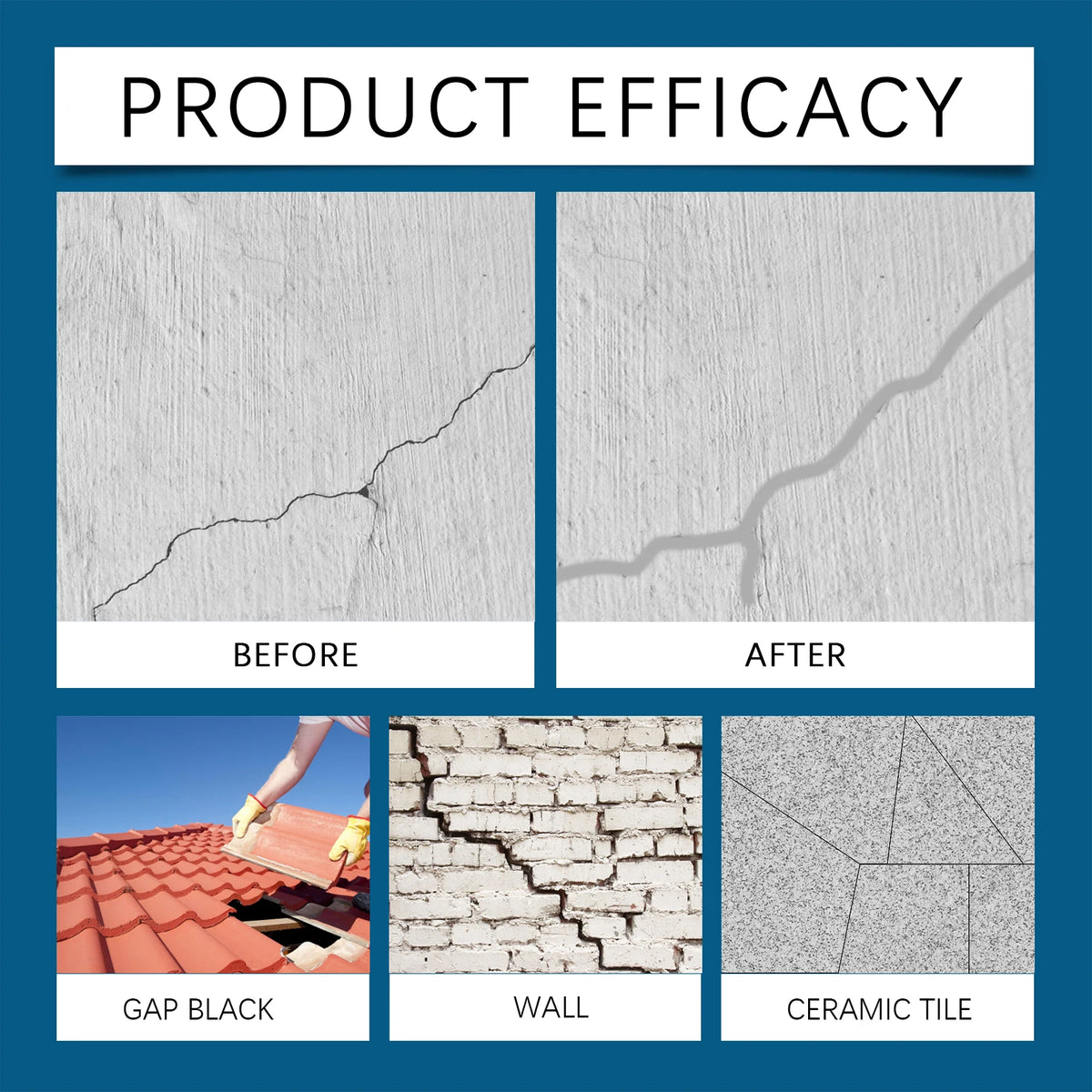 Concrete Crack Filler & Roof Waterproof Leak Repair Sealant