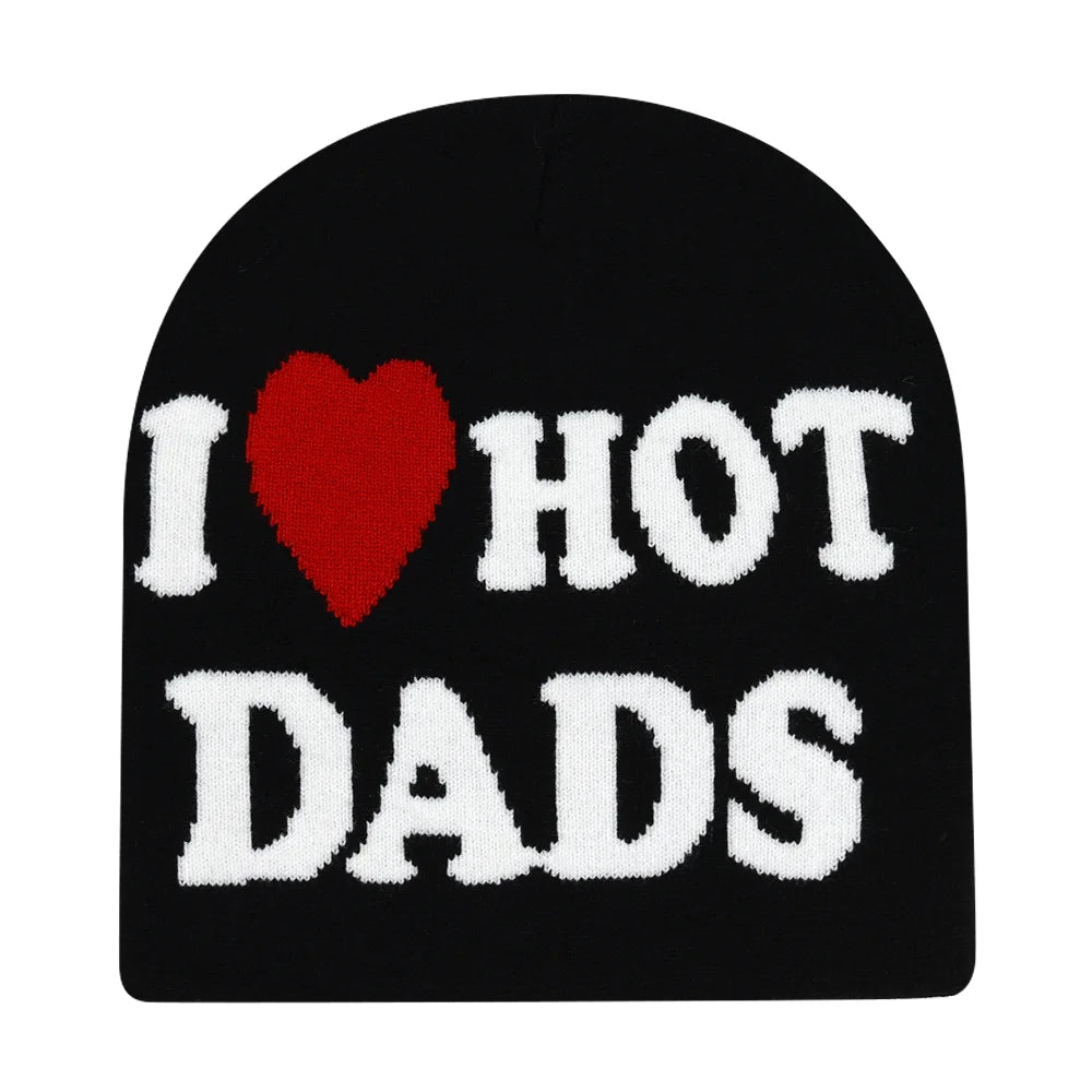 Y2K Letter Knit Beanie, Warm Ski Hat