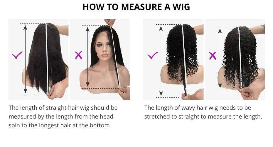 40-46 inch Bone Straight Lace Frontal Wig | 13x4 13x6 HD Human Hair
