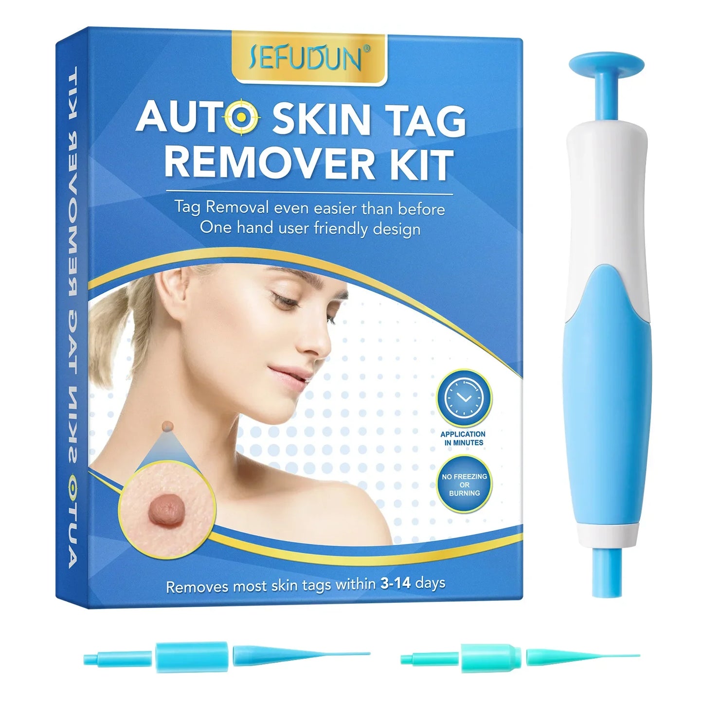 2 IN 1 Auto Micro Skin Tag Remover Device Standard And Micro Skin Tag Removal Kit Adult Mole Wart Remover Face Care Beauty Tools