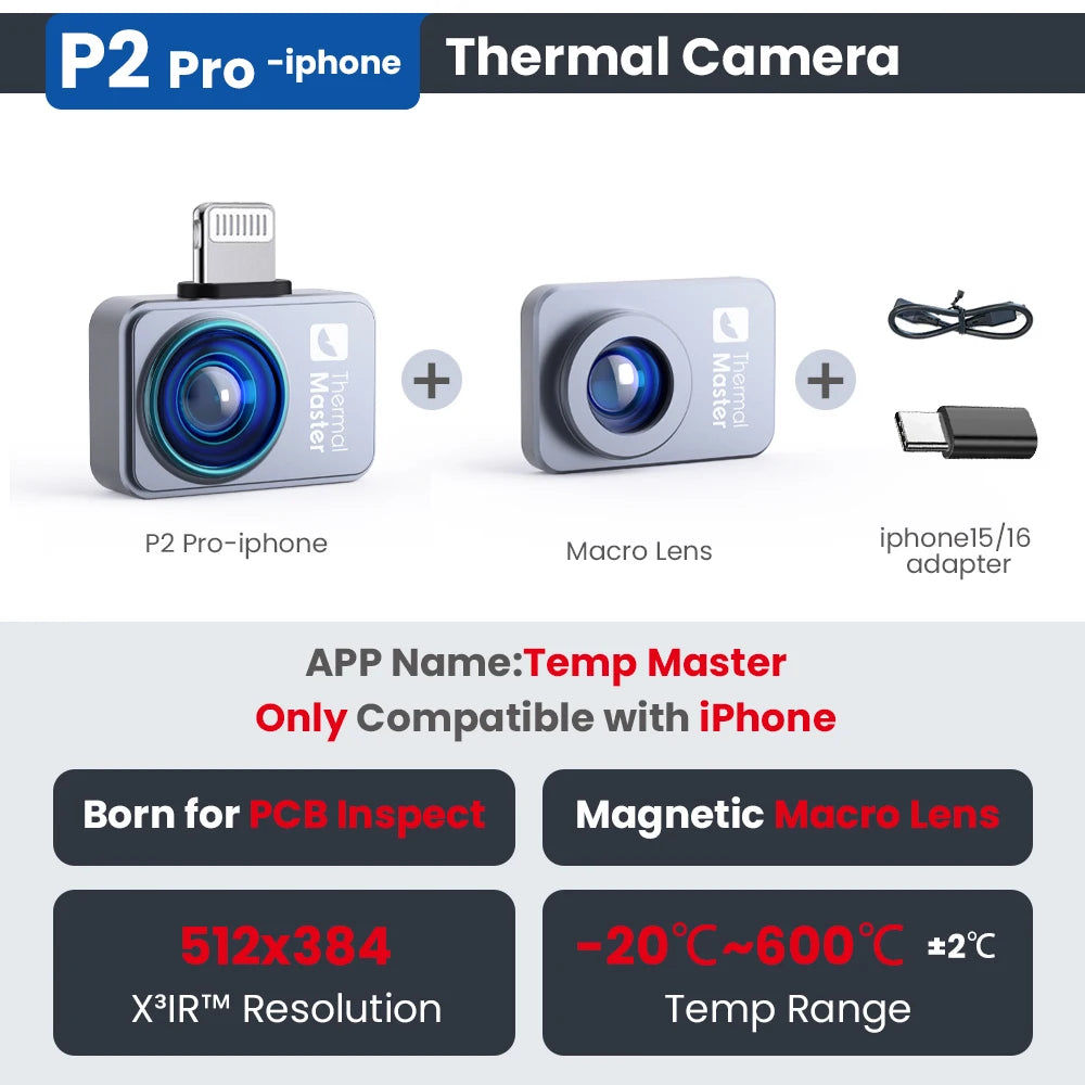 P2 Pro Thermal Imaging Camera — 256×192 Infrared Sensor for Phones