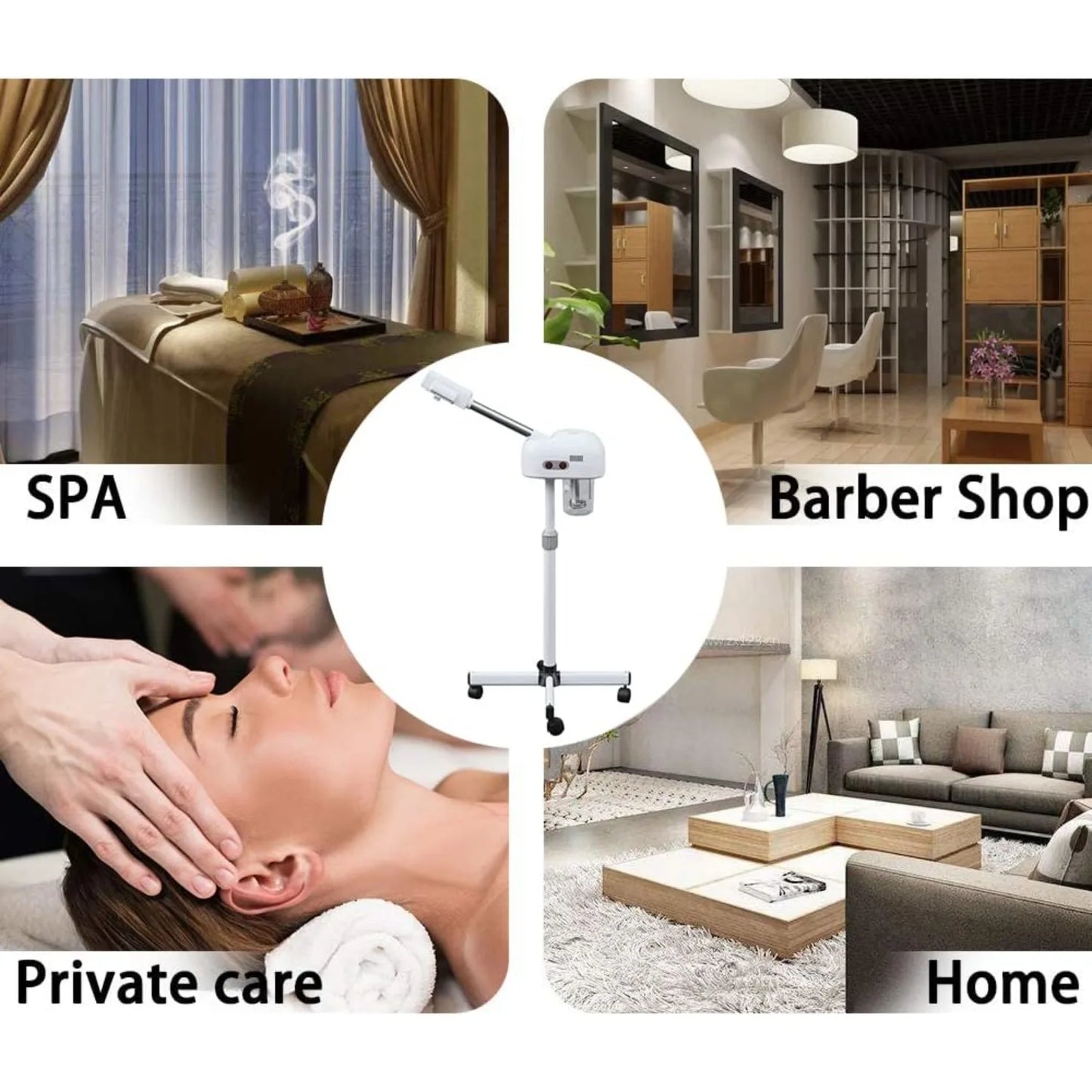 Professional Facial Steamer for Beauty Salon Home, Steam Machine with 360 Degree Rotating Nozzle for Cleanses Skin Unclogs Pores