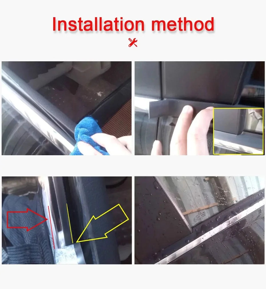 Car Outer Window Weather Seal Strip, 4 m - 15 or 20 mm - view 6