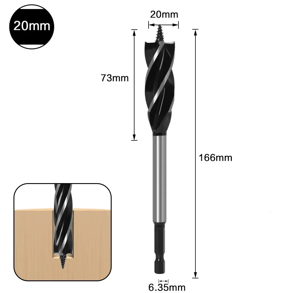 Hole Opener 10-35mm 1/4'' Hex Shank Twist Drill Bit, Reamer Auger Carpenter Joiner broca Drill Bits for Wood  Woodworking Tools