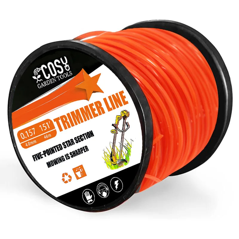 2.4mm130m Nylon Octagonal shape Mowing Trimmer Line Trimmer Head String for Grass Trimmer Roll Grass Rope Line Brushcutter Wires