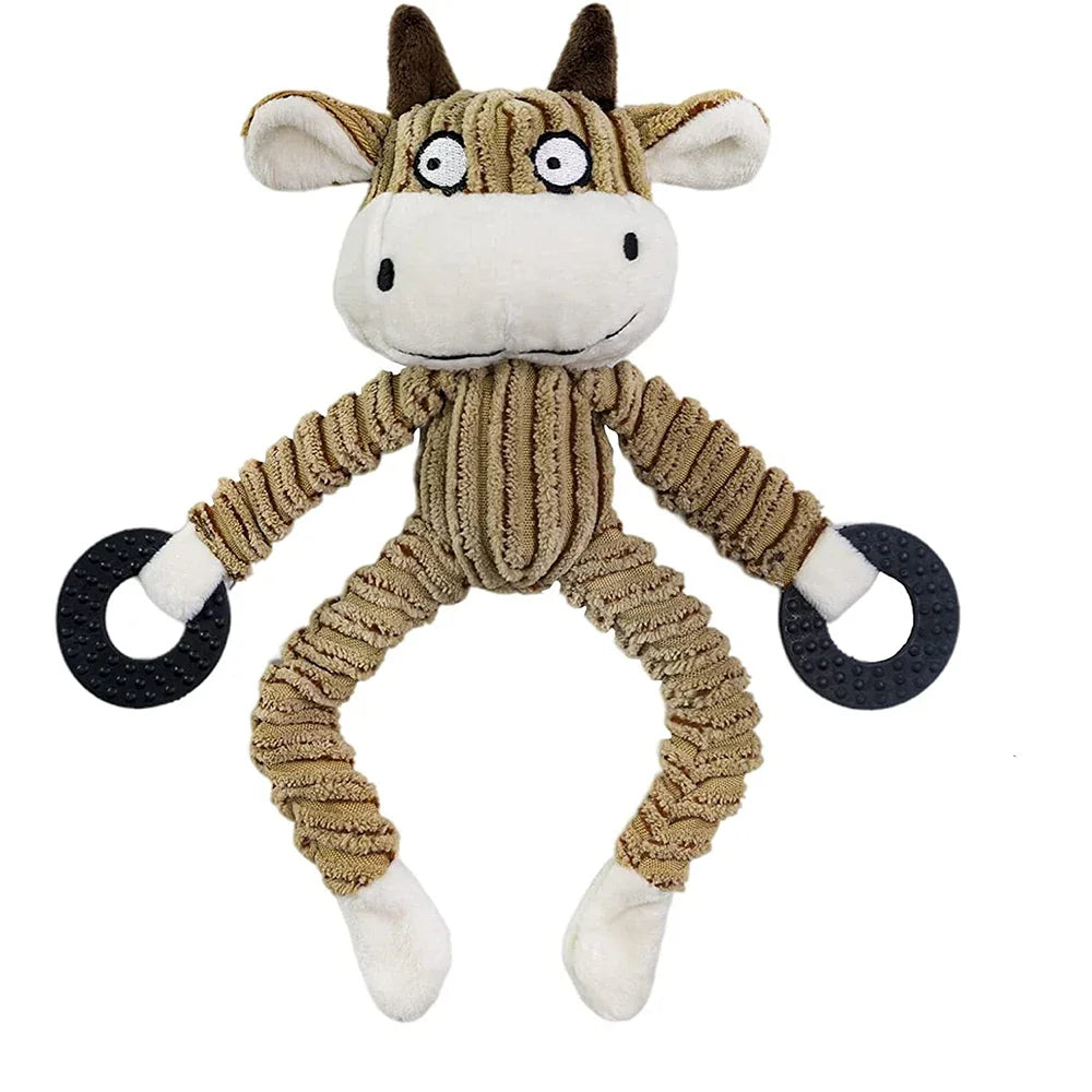 Monkey Plush Squeaky Puppy Toy - Small Dog Chew – photo 7