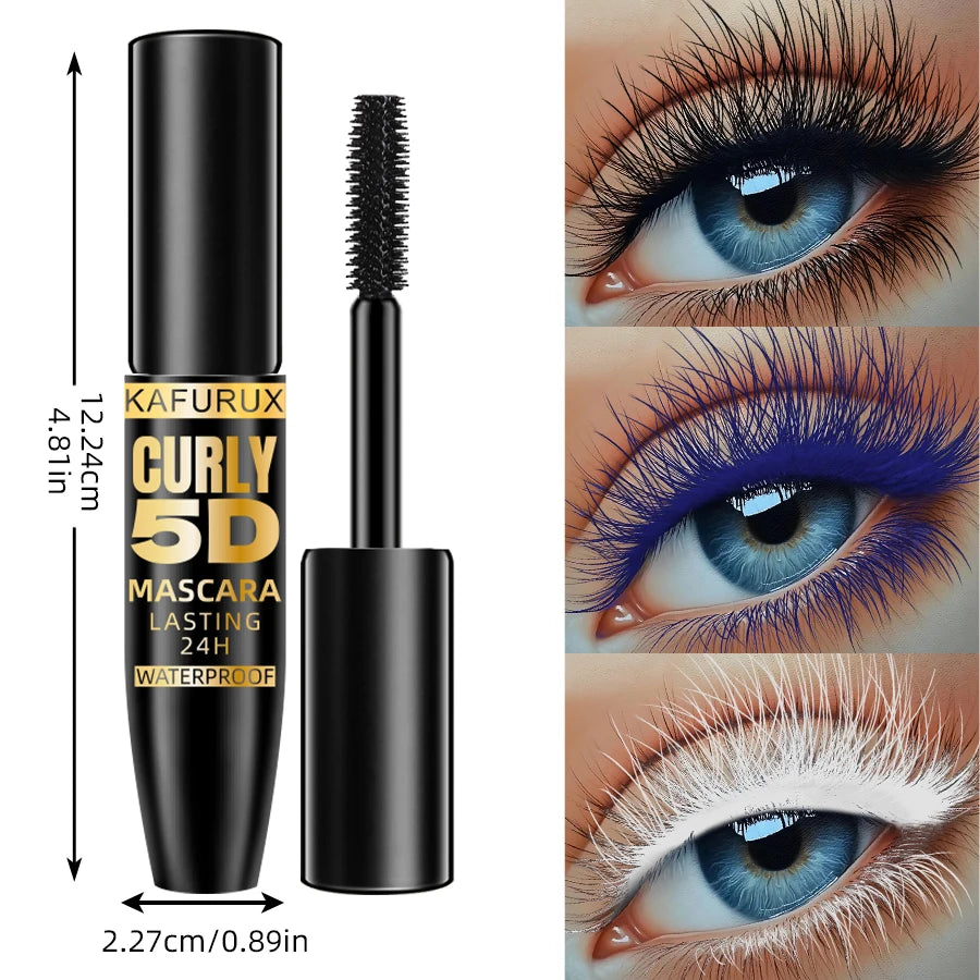 9 Colors 5D Mascara Blue White Green Black Thick Curl Waterproof Natural Lenthen Eyelash Korean Makeup Gifts for Women Beauty
