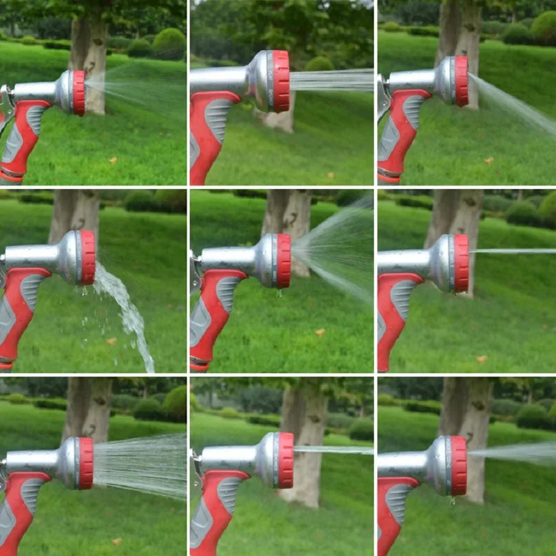 Adjustable High Pressure Watering Gun 9 Modes Garden Sprayer Nozzle for Plant Lawn Yard Irrigation - Water Saving Sprinkler