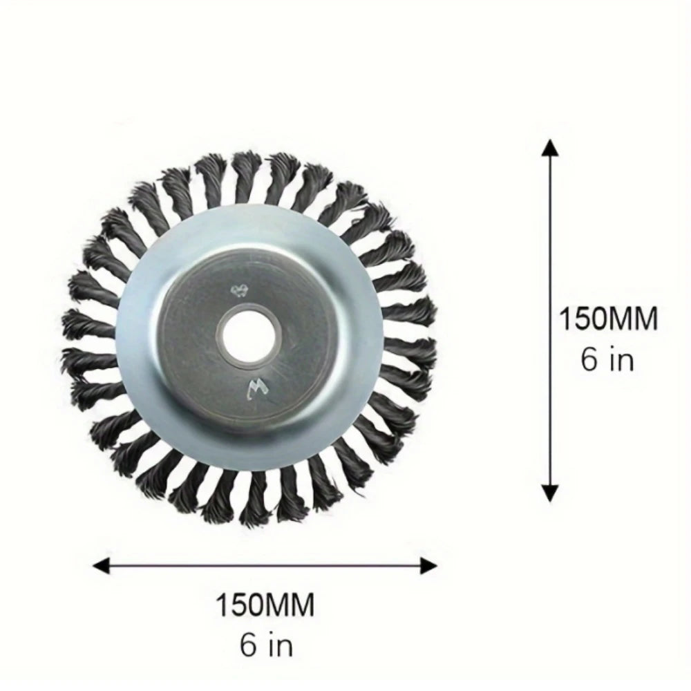 Steel Wire Weeding Garden Weed Wheel Tools Rust Removal Twisted Wire Steel Wire Grass Trimmer Head Weed Mower Accessories