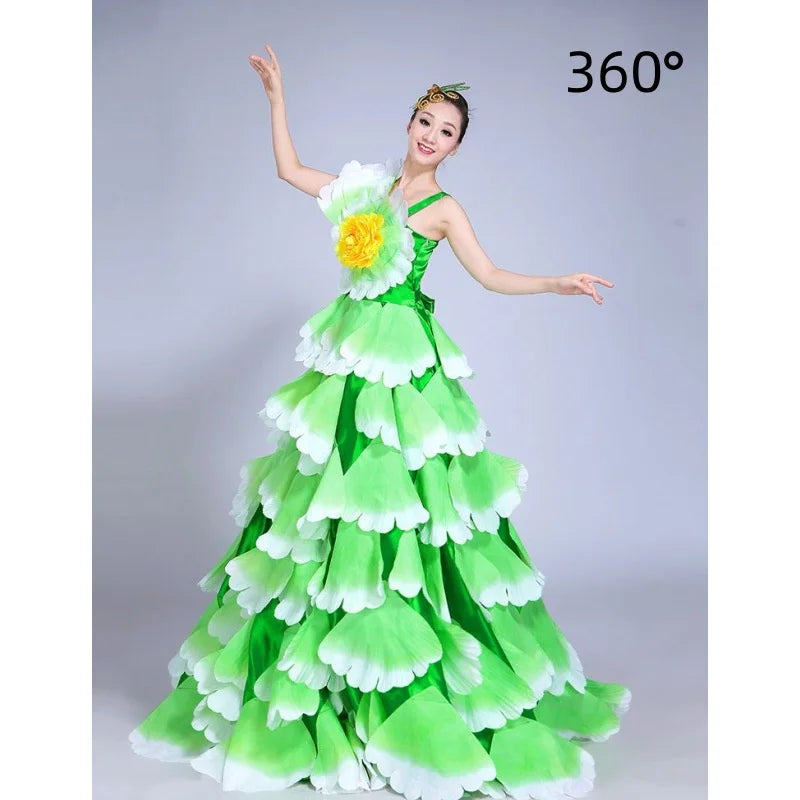 Women's ruffle flamenco dress