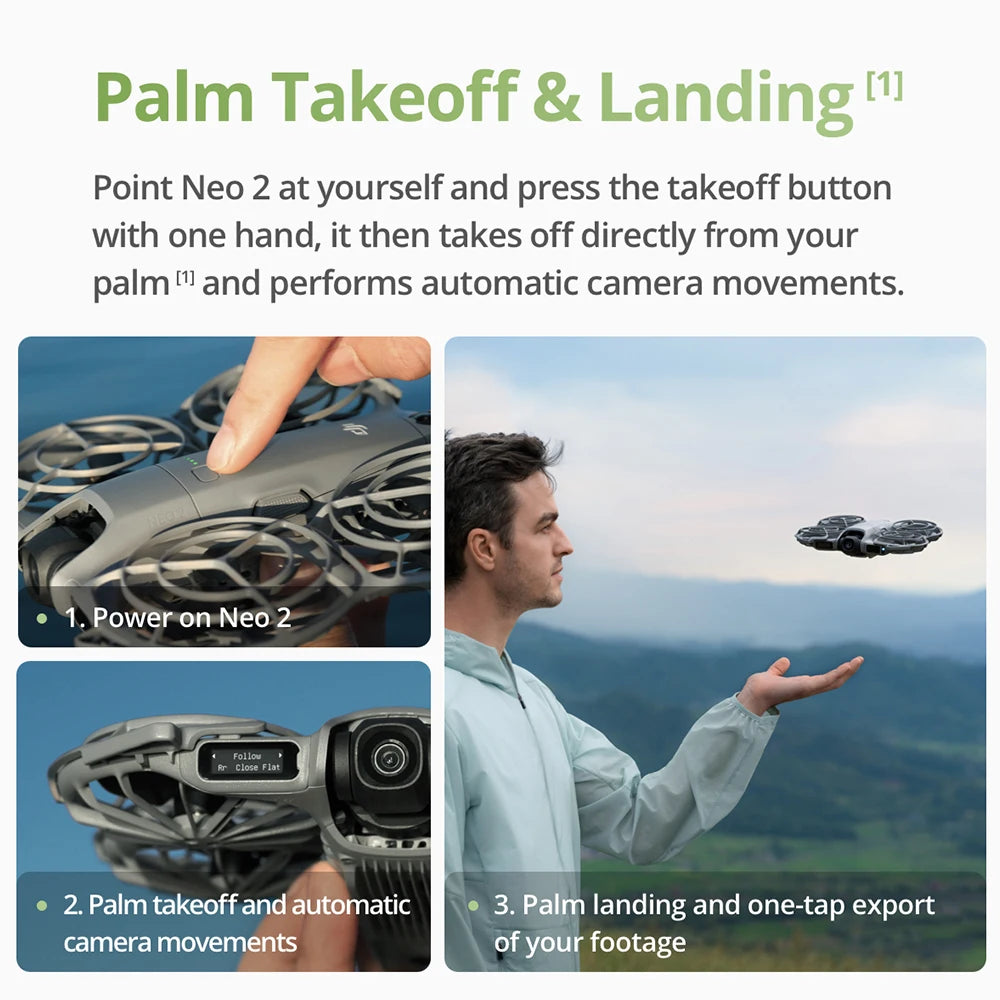 DJI Neo 2 Fly More Combo With RC-N3 Remote Controller, Stable Transmission With Digital Transceiver, 4K Drone for Beginners, 3 Batteries