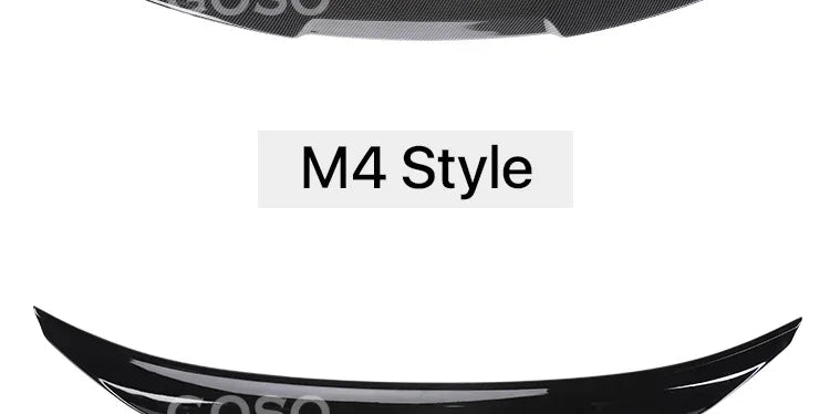 Carbon Fiber Rear Bumper Lip Trunk Wing MP M4 PSM Style Roof Spoiler Kit For BMW 3 Series F30 F31 F35 2026-2026 Gloss Black