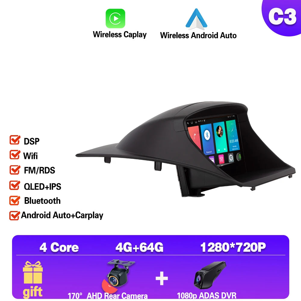 Android For Ford Fiesta 2009 2010 - 2017 Car Radio Multimedia Video Player Navigation GPS Wireless Carplay WIFI Car Systems
