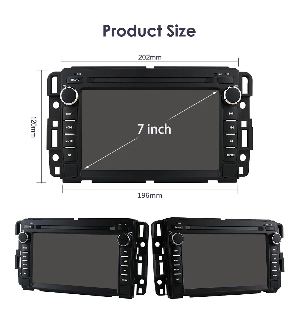 7" Android Car Stereo with GPS & Bluetooth — Chevrolet Silverado, Impala, Traverse & GMC Sierra
