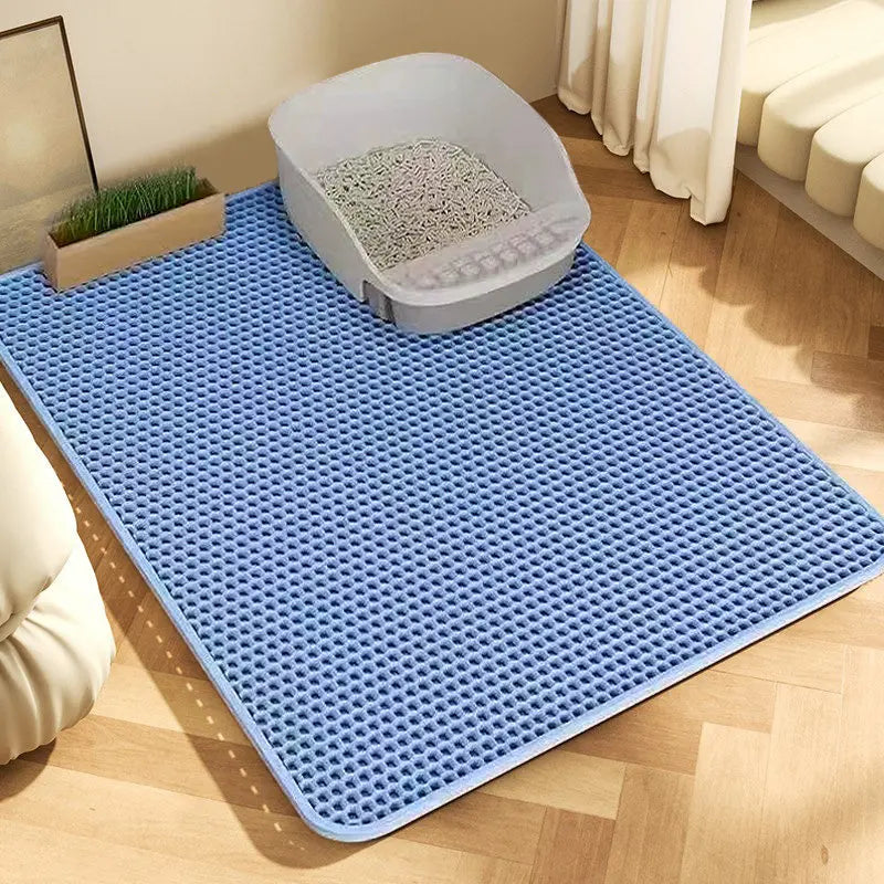 Honeycomb Cat Litter Mat - 2-Layer EVA Sand Trapping Pad – photo 9