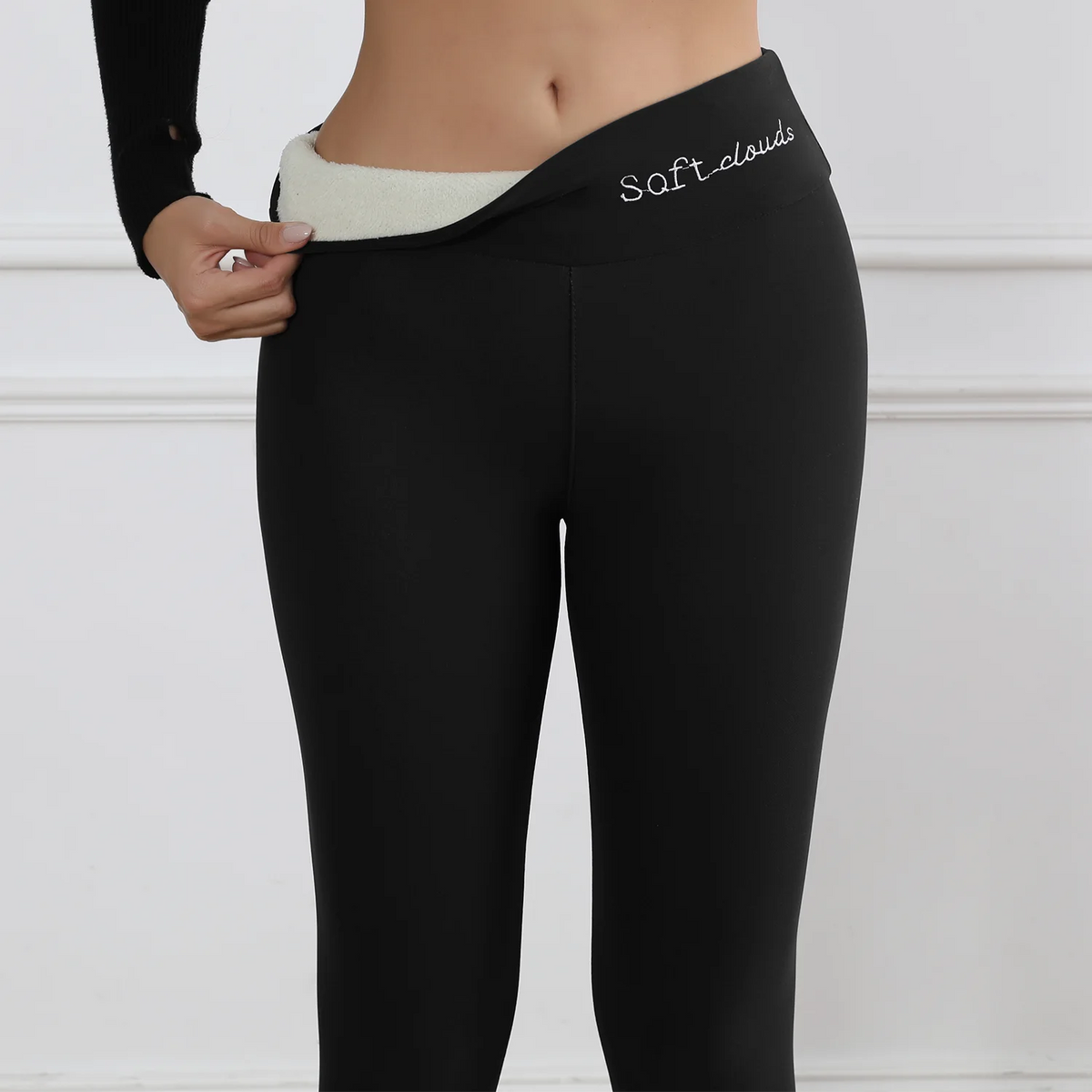 Women's Fleece Lined Thermal Leggings - Stretch High Waist Pants - photo 16