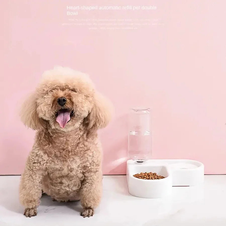 Double Pet Bowl with Water Dispenser - Food & Drink Station – photo 3