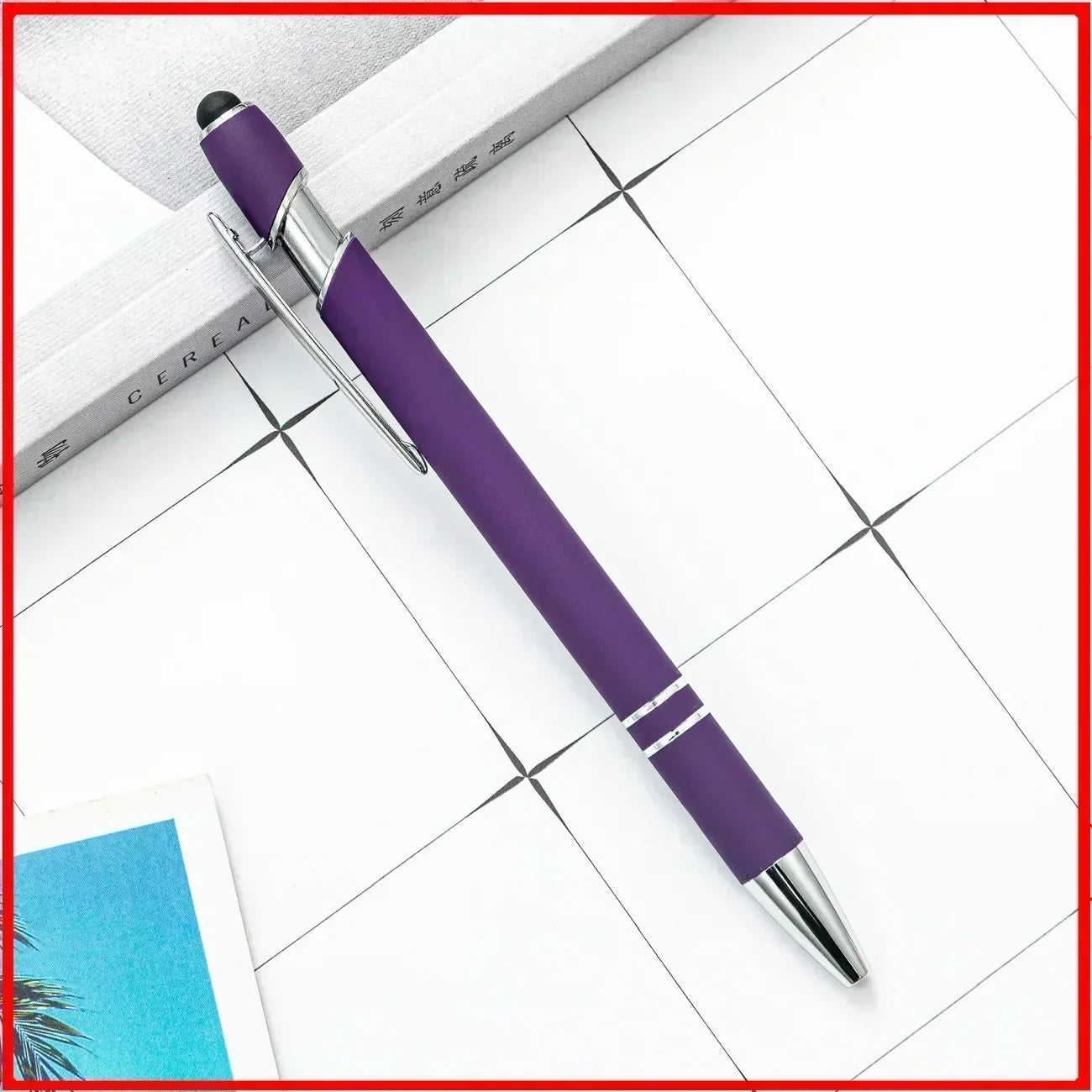 20-200 Pcs Custom Logo Metal Ballpoint Pen Text Engraving Touch Screen Advertising Pen Office School Private Customization Gift