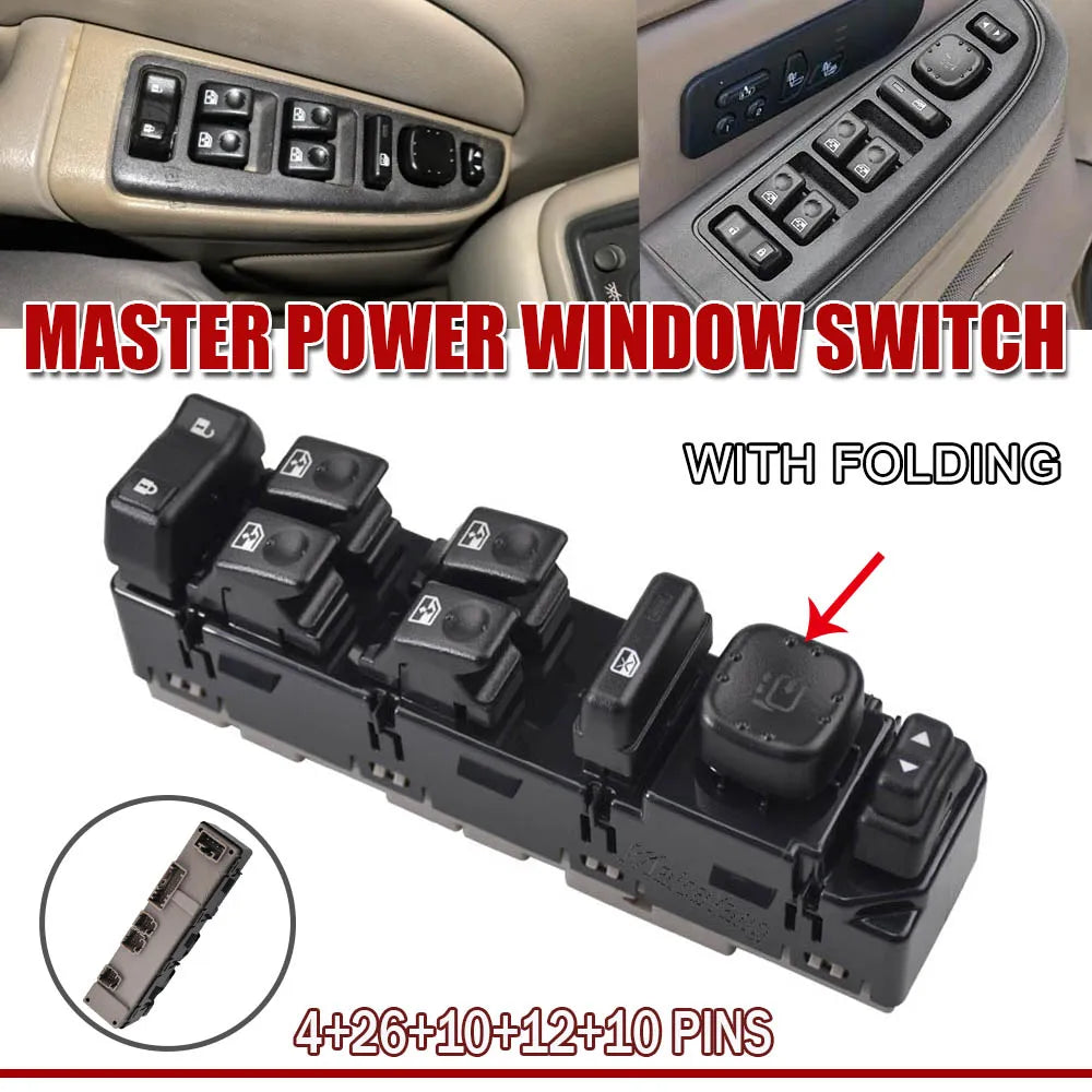 Power Window Control Switch (15883319) — Chevrolet Avalanche, Suburban, Tahoe & GMC Sierra/Yukon / Cadillac / Hummer H2 (2003–2006)