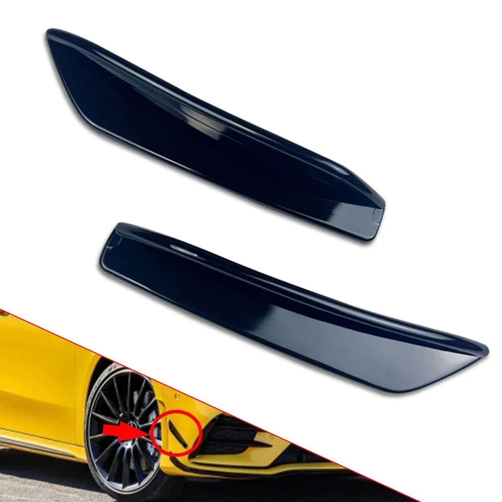 For Mercedes Benz A Class W177 AMG A160 A180 A200 A250 A35 2019+ Front Bumper Fog Lamp Side Canards Fins Lip Splitters Air Trim