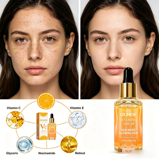 3-in-1 Facial Serum,Vitamin C&Retinol&Hyaluronic Acid,Even-Toned Complexion,Combats Dullness, Brightens & Refines Pores 17ml