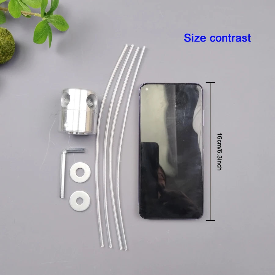 1Pc Aluminum Alloy Cylindrical Trimmer Head, Installation Hole 1Inch/2.54Cm, Side Fixed Lawn Rope Easy to Install, 3 Accessories and 4 Steel Wire Lawn Ropes, Strong and Durable, Not Afraid of Stones, Suitable for Gardening, G