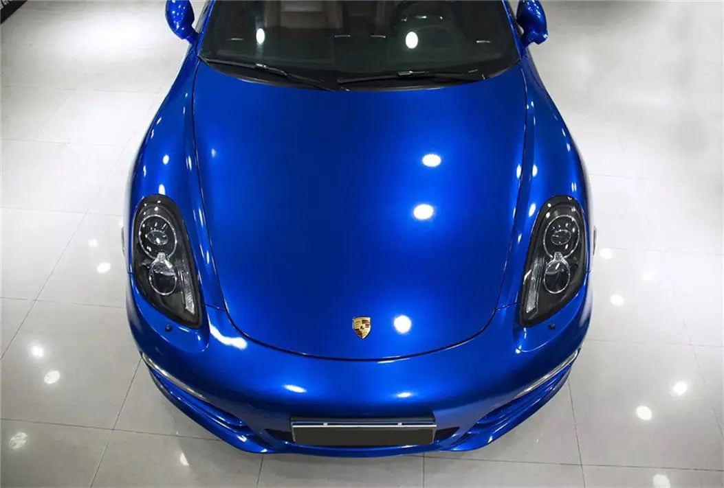 Glossy Candy Auto Adhesive Foil Film Motorcycle Stickers Vinyl Car Color Change Film Blue Glossy Metallic Vinyl Paper for Car