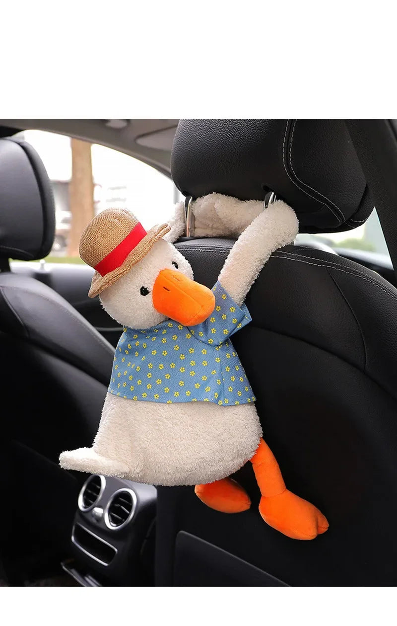 duck Creative  Ass Tissue Box Soft Cartoon Paper Napkin Case Cute Animals Car Paper Boxes Lovely Napkin Holder for Car Seat