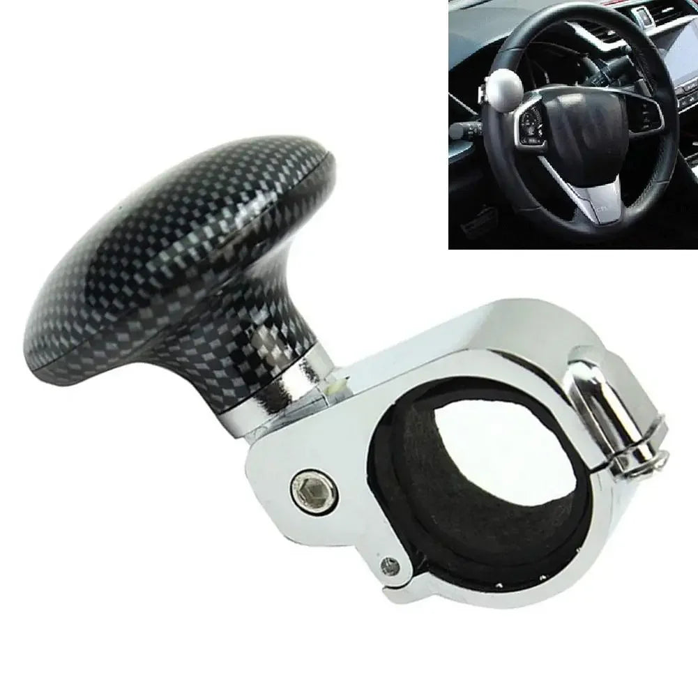 Carbon Fiber Steering Wheel Spinner Knob, Anti-Slip Booster