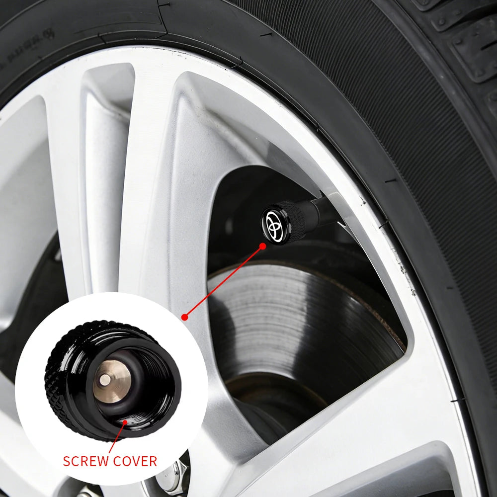 Car Wheel Stem Air Valve Cap Tire Dust Cover for Toyota Corolla Yaris Gazoo Racing Chr Auris Rav4 Prius Prado Crown