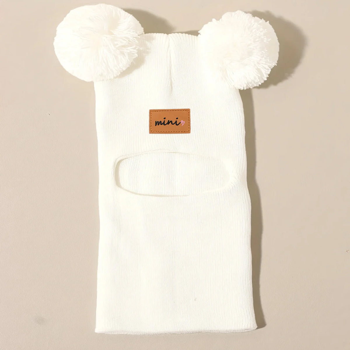 Baby Bear Knit Balaclava Hat - Pom Pom Ear Covering Beanie - photo 8