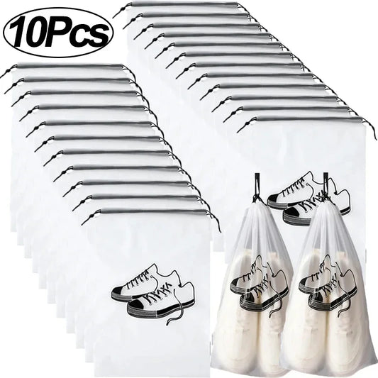 10/1Pcs Portable Shoes Storage Bag Dust-proof Drawstring Pouch Travel Packing Shoes Organizer Household Waterproof Shoes Cover