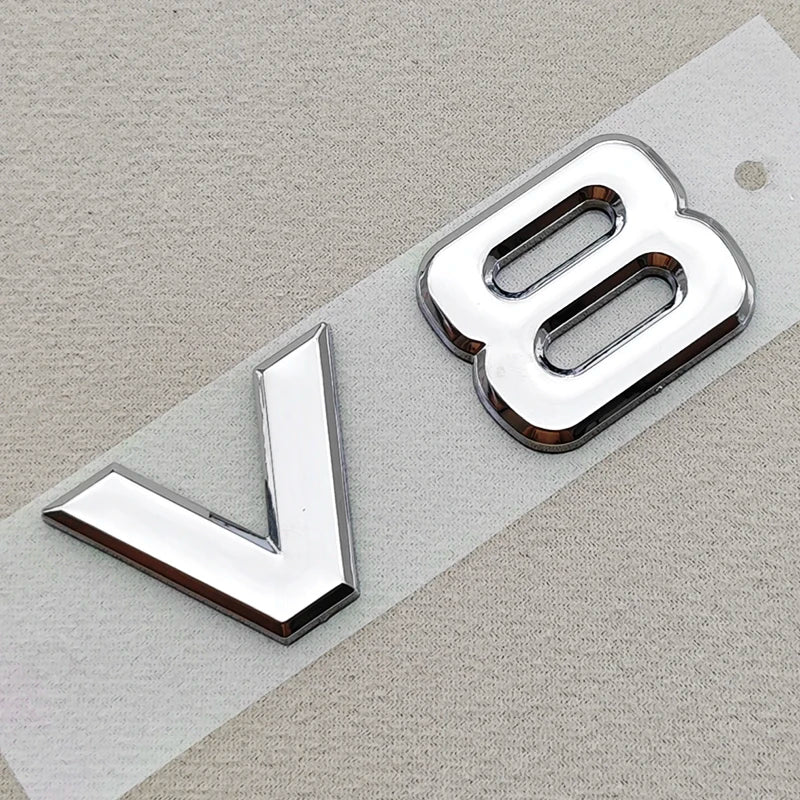 3D ABS Red Chrome Black V8 V6 Car Rear Trunk Sticker Emblem Badge Decals For TOYOTA Auto Accessories