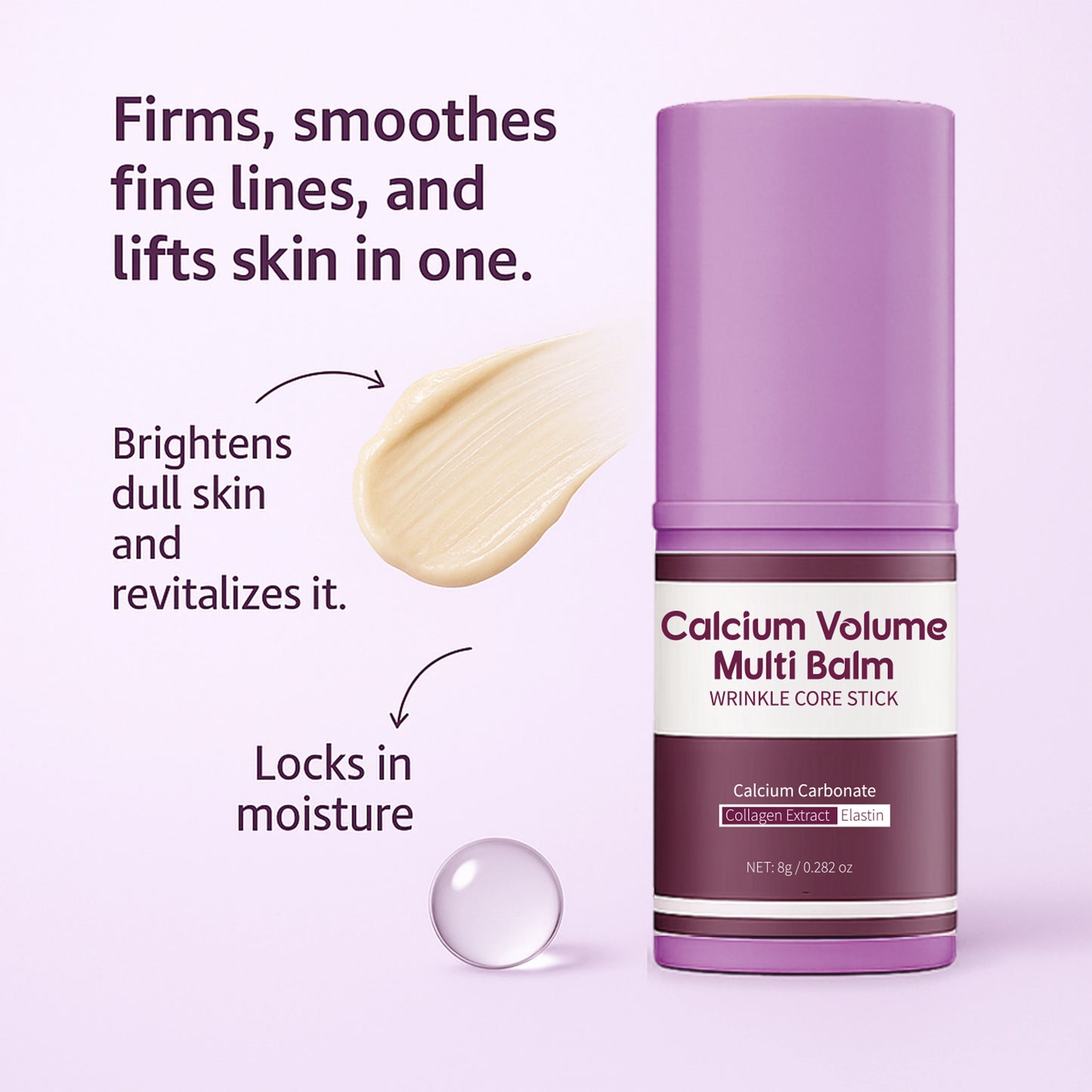 Calcium Volume Multi Balm for Smoothing Fine Lines Firms and lifts Eye Skin  Wrinkle Stick for Unisex Brightens and Soothes Skin