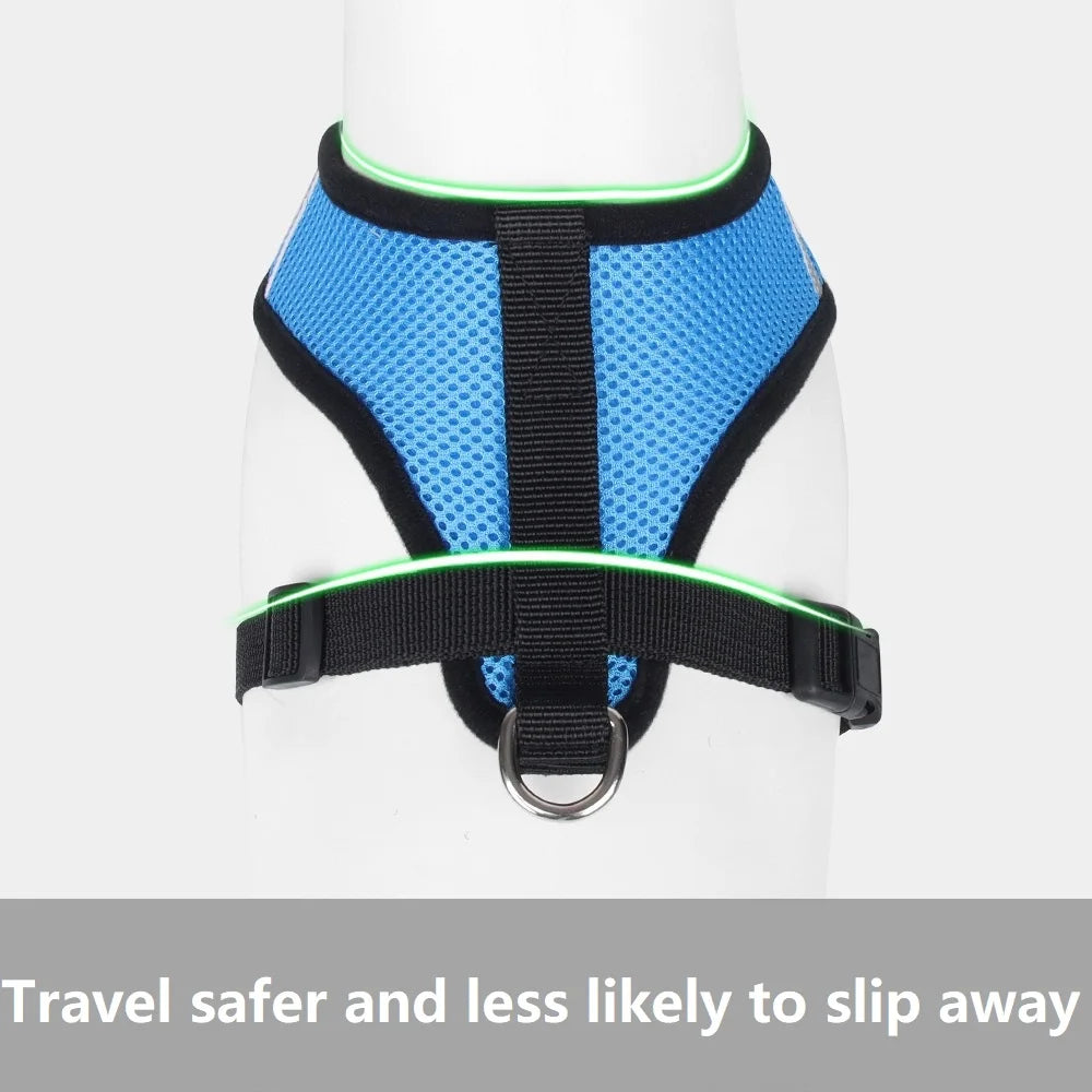 Cat Leash and Harness Cat Tent Kitten Harness Strap for Cats Neck Belt Anti Escape Pets Vest Harness Dog Neck Belt MBD01