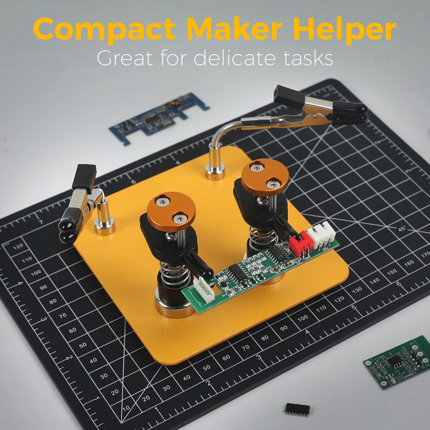Toolour Magnetic Helping Hands Soldering Tool Press Adjust Distance PCB Clip Solder Wire Holder for Soldering/Electronics Repair