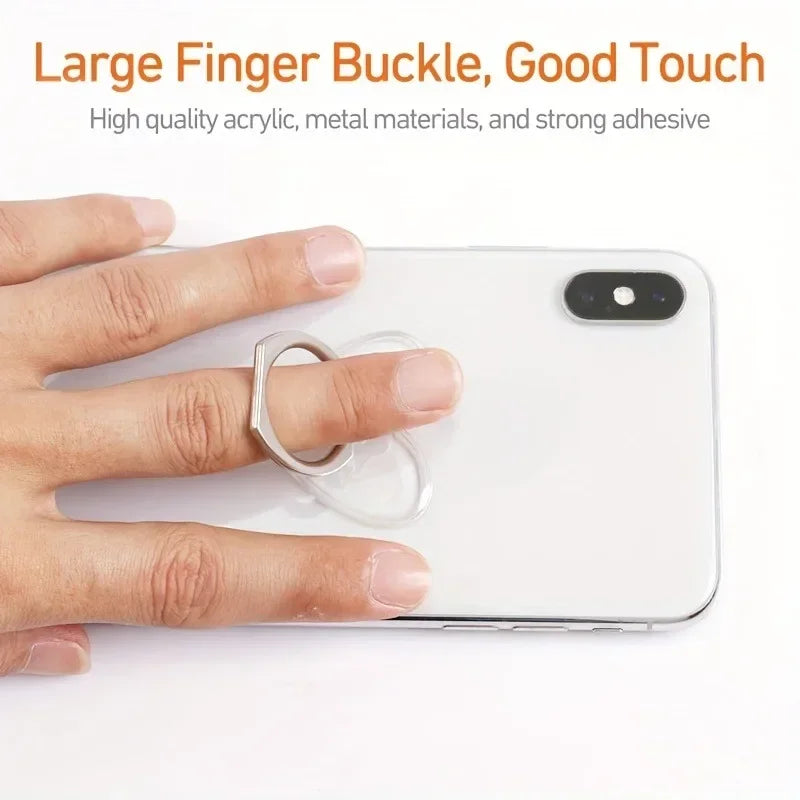 Transparent Cute Cat Phone Ring Holder – Foldable 360° Rotating Stand | Universal Smartphone Accessory