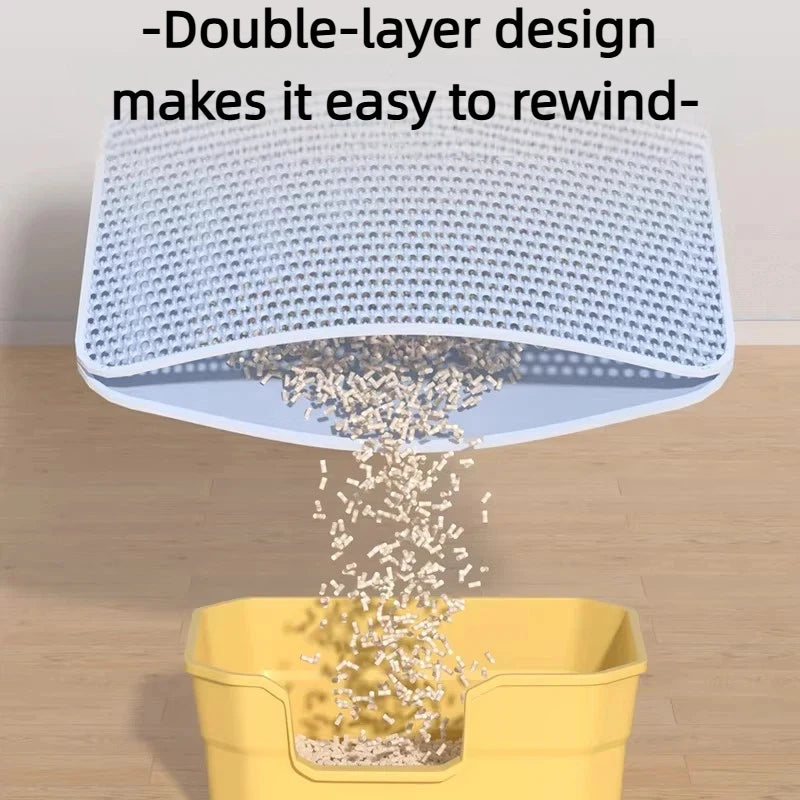Honeycomb Cat Litter Mat - 2-Layer EVA Sand Trapping Pad – photo 2