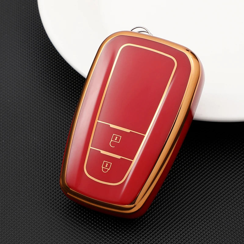 2/3/4 Buttons for Toyota Camry CHR Corolla RAV4 Avalon Land Cruiser Prado Prius 2017 - 2022 TPU Car Key Case Cover Fob Keychain