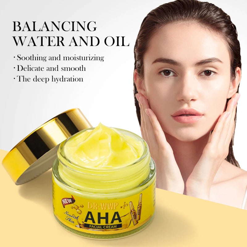 Revitalizing Facial Care Cream Lasting Moisturizing Face Cream Contain Aha Fruit Acids, Turmeric Hydration Firming Face Cream