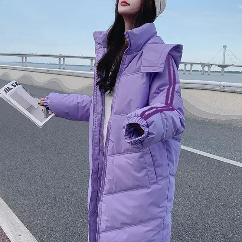 Women's Long Hooded Parka - Thick Padded Windproof Winter Coat - photo 6