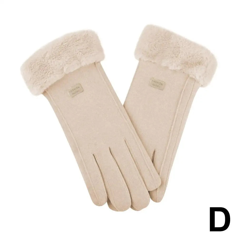 Women's Faux Suede Touchscreen Gloves - Plush Lined Driving Gloves - photo 6