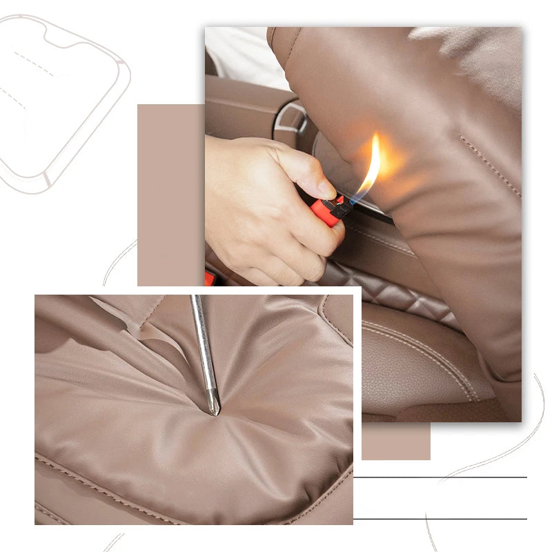Universal Car Seat Cover – Leather Waist Cushion & Seat Protection Pad for All Seasons