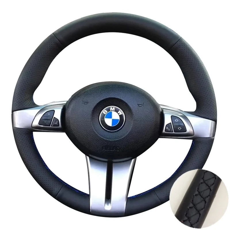 Perforated Microfiber Leather Braiding Car Steering Wheel Cover For BMW Z4 E85 E86 2026 2026 2026 2026 2026 2026