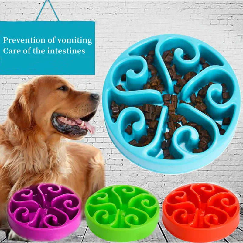 Round Maze Slow Feeder Dog Bowl - Non-Slip Puzzle Dish, 2 Sizes - photo 5