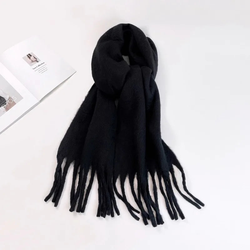 Women's Pastel Tassel Blanket Scarf - Cashmere-Feel Winter Wrap - photo 12