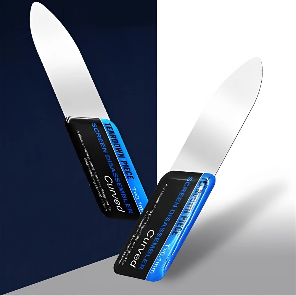 Mobile Phone Curved 1-5Pcs LCD Screen Spudger Opening Pry Card Tools Ultra Thin Flexible Mobile Phone Disassemble Steel Metal