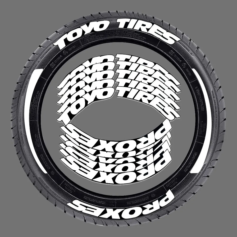 TOYO TIRES PROXES Universal 3D Auto Waterproof Tire Sticker Car Wheel Rubber Conjoined Lettering Decals Accessories