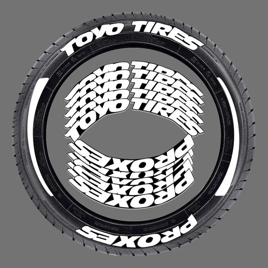 TOYO TIRES PROXES Universal 3D Auto Waterproof Tire Sticker Car Wheel Rubber Conjoined Lettering Decals Accessories