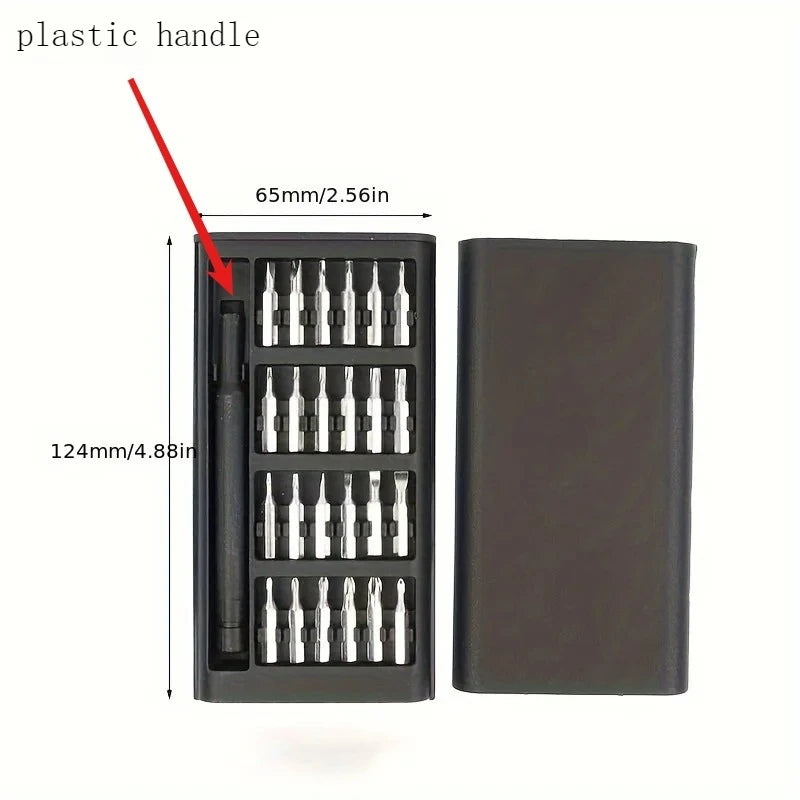 25-in-1 Mini Screwdriver Set, Flathead and Crosshead Small Screwdrivers, Suitable for Electronics，Precision Repair Tools